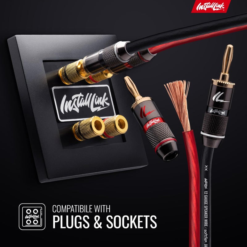 Install Link 12 AWG Gauge Speaker Wire Cable (30 Feet) Stereo, Car or Home Theater, CCA - Image 4